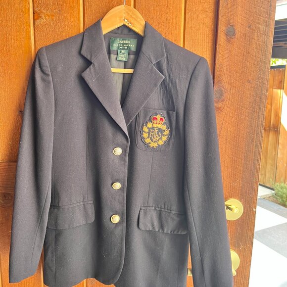 RALPH LAUREN Petite Navy Vintage Blazer 4P - Picture 6 of 14
